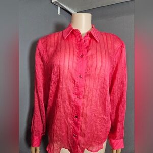 Zara Fuchsia Textured Blouse